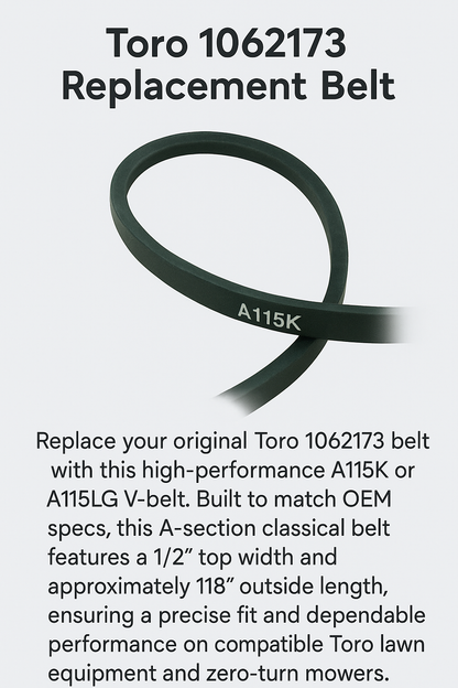 Toro 1062173 Replacement Belt